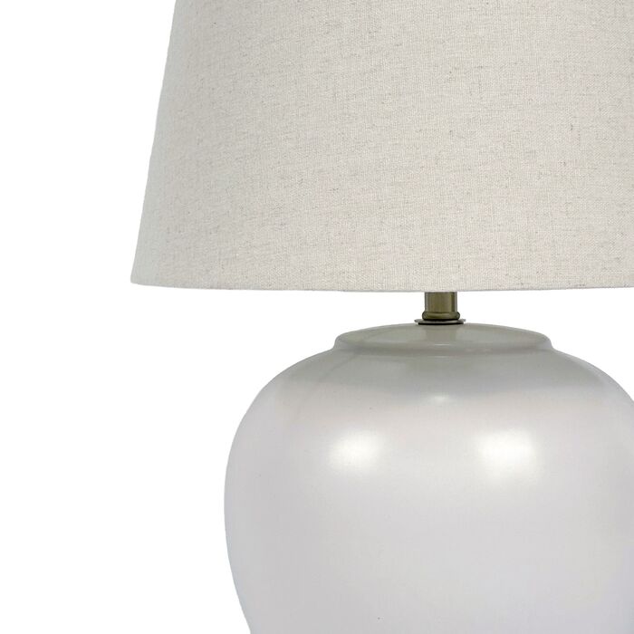 Лампа для столу Relaxdays з тканинним абажуром та керамічним цоколем