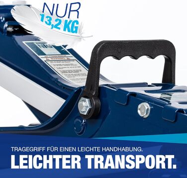 Гідравлічний домкрат NTG 2T для легкових авто та занижених транспортних засобів, 85-375 мм, вантажопідйомність 2000 кг