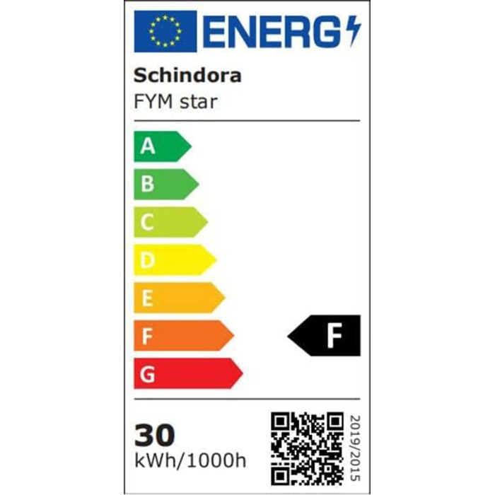 Стельовий світильник Schindora LED 50см, 30 Вт, з регулюванням яскравості, з дистанційним керуванням, зірчасті елементи, білий