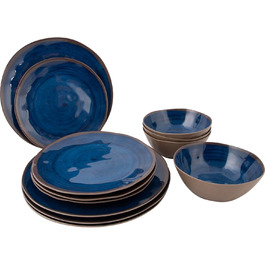 Набір посуду Bo-Camp Halo з меламіну для кемпінгу, подорожей та пікніків (Блакитний)