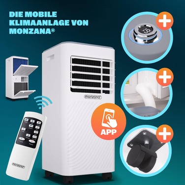 Мобільний кондиціонер MZKA2600 додаток White, голосове керування