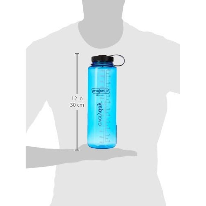 Пляшка для води Nalgene HDPE, широкий мундштук, без бісфенолу А, 1,42 л, унісекс для дорослих, синя 4 упаковки