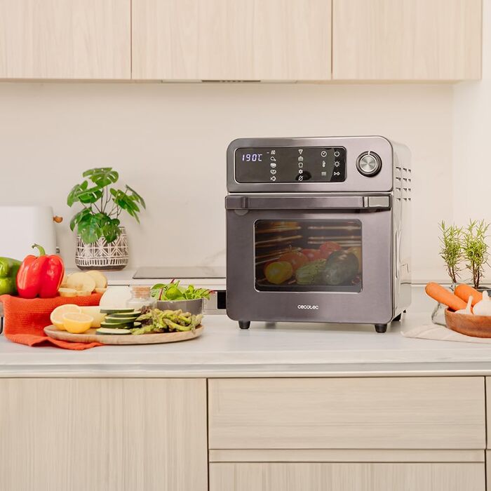 Мультиварка Cecotec Bake&Fry 1500 Touch: піч, фритюрниця, 15 л, 1700 Вт, сенсорний екран, нержавіюча сталь