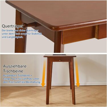 Дерев'яний письмовий стіл з шухлядою та вішалкою, 100x50x75 см, YD-WD01N, Рустикальний коричневий