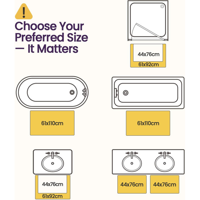 Килимок для ванної кімнати DEXI 61 x 110 см, сірий - м'який, неслизький, машинне прання