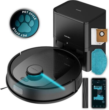 Робот-пилосос Cecotec Conga 7690 Immortal: Lasernavigation, 7000 Pa, 4-в-1 (пилосос, мийка, моп), автопорожнення, силіконова щітка