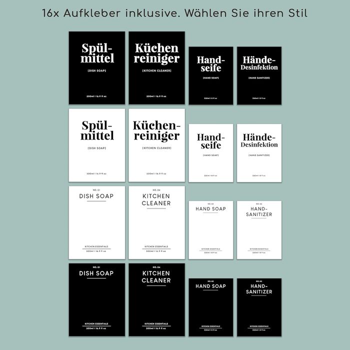 Набір дозаторів для мила MONOKO (4 шт.) з нержавіючої сталі, 500 мл, коричневий