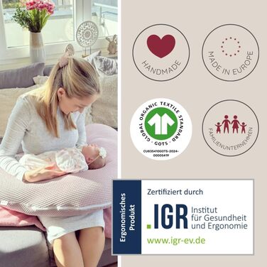 Підкова HOBEA-Germany XXL для вагітних, з підголівником, 190x76 см, з бавовни, для сну на боці, з чохлом (Jaguarflecken, подушка для годування)