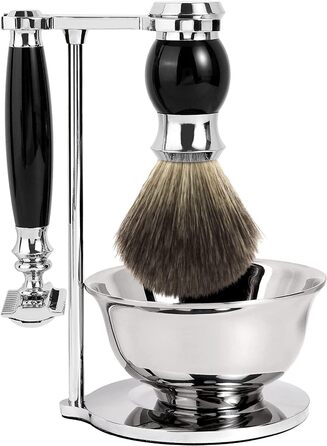 Чоловічий набір для гоління GRUTTI 4 в 1, вкл. підставку, щітку, стакан, ручку (лезо не входить до комплекту), набір для вологого гоління для чоловіків