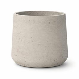 Вазон Patt Pflanzgefäß Grau L: сірий вазон з бетону для дому та саду, морозостійкий, UV-стійкий, Ø20 см, 16x16.5 см