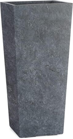 Планцверк® Горщик для рослин з фібергласу конічної форми 70x33x33см, стійкий до погодних умов, преміум-якість, імпрегнація Lotus-Effekt, 70см - (Lava Anthrazit, 50см - Lava Anthrazit)