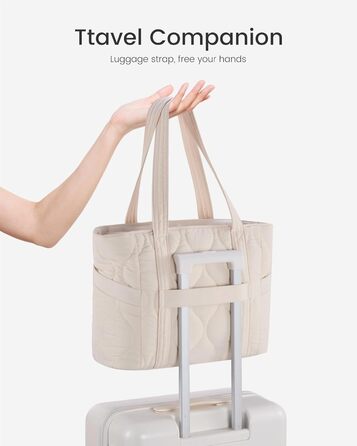 Сумка для ноутбука LOVEVOOK: жіноча сумка-шоппер середнього розміру (15.6 дюймів, бежева)