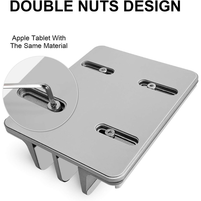 Металевий підставка для ноутбука Vertikaler, 4 слоти, вертикальний MacBook/HP/Chromebook до 44.5 см (17.5 дюймів), сірий