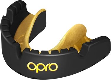Капи з брекетами золотого рівня OPRO, спортивні капи для дорослих, новий інструмент налаштування для боксу, гандболу, єдиноборств, хокею (чорний)