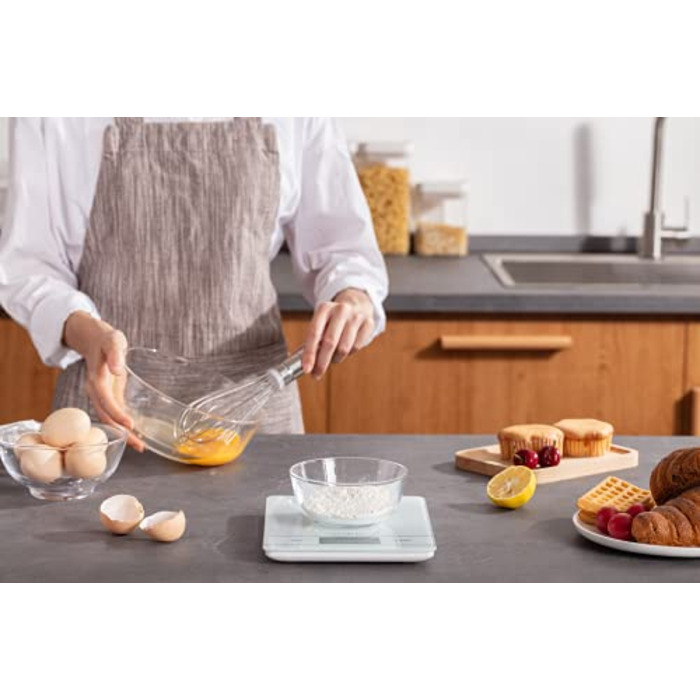 Ваги для кави NUTRI FIT Mini з таймером, USB-C, LED-дисплеєм, 2 кг/0,1 г, чорний (EK9380HR-weiss)