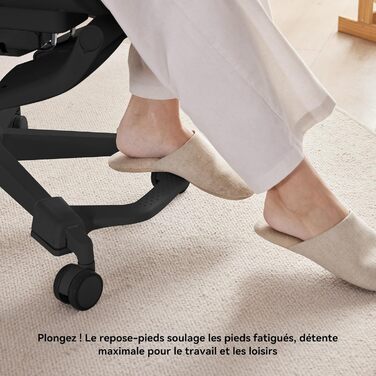 Ергономічне крісло для жінок Musso E80 Muse FemmePosture™ - регулювання нахилу 135°, 3D-підтримка попереку, 17см 4D-підголовник, висувна підніжка, регулювання глибини та висоти сидіння, регульовані підлокітники (Чорний)