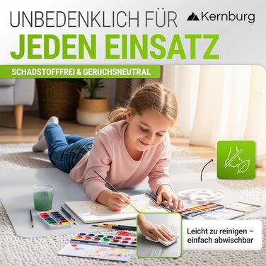 Захисна килимок під офісне крісло – прозора підкладка для ламінату, паркету та плитки – неслизька, шумопоглинаюча, ідеальна для дому (118 x 118 см)