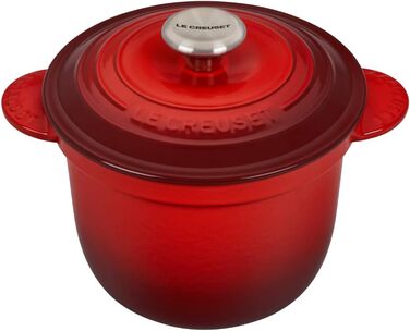Кокотниця Le Creuset Every з чавуну, 18 см, 2 літри, кришка з потірією (Kirschrot)