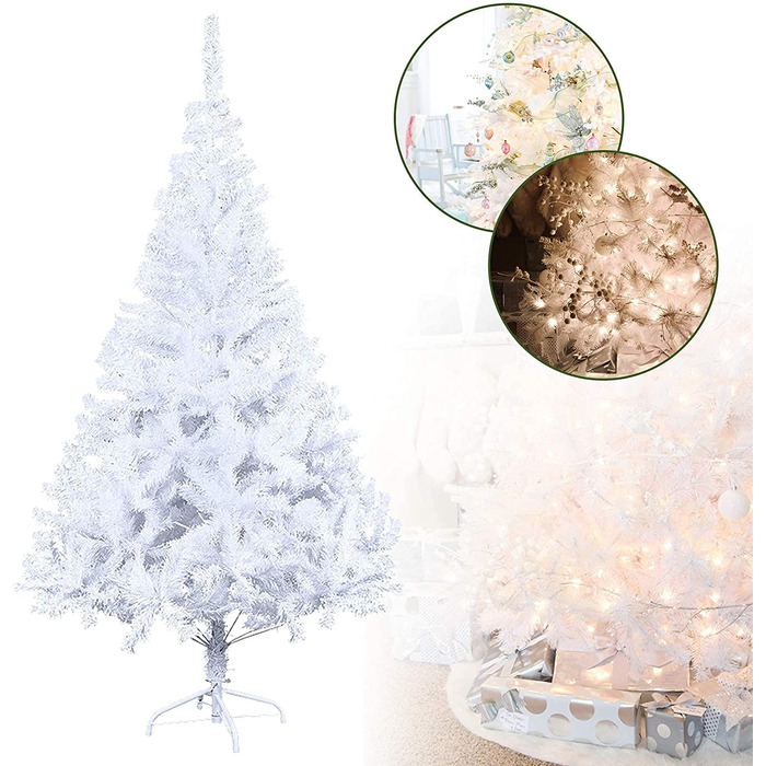 Вставка 1,2 м ялинка Різдвяна ялинка унікальне штучне штучне дерево Різдвяна прикраса вогнестійкий для різдвяного прикраси (150 см, білий)