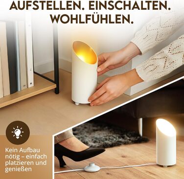 LED прожектор для підлоги (2 шт) білий 6W, напольний світильник для непрямого освітлення вітальні, з лампою GU10 230V, тепле біле світло 2700K