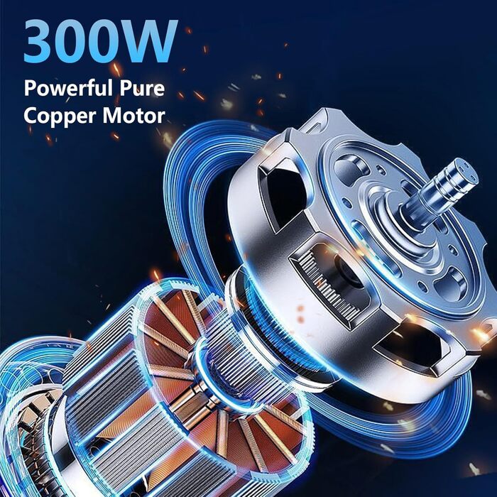 Електричний подрібнювач для кухні 2.5л, мультиподрібнювач 300W з 2 запасними лезами, 3 швидкості, придатний для миття в посудомийній машині, нержавіюча сталь 304, для дитячого харчування, овочів, фруктів, м'яса