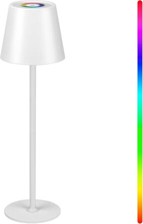 Диммерна LED-лампа настільна бездротова, перезаряджувана, 3000K, 7 кольорів RGB, USB-C, 5500mAh, вологостійка, для дому та вулиці
