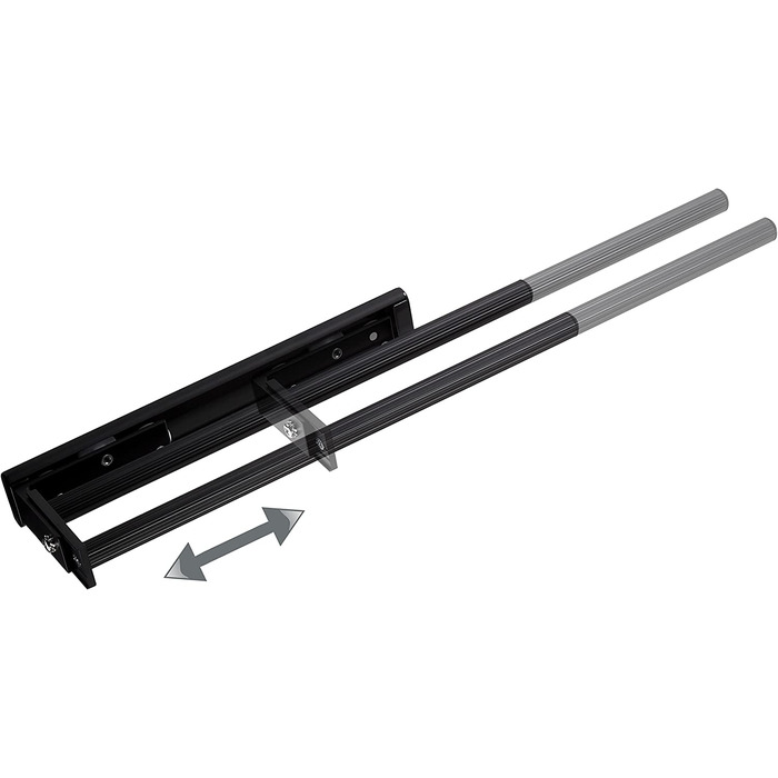 Тримач для рушників SOTECH TED з алюмінію, чорний матовий, 2-х секційний, телескопічний, 325-487 мм