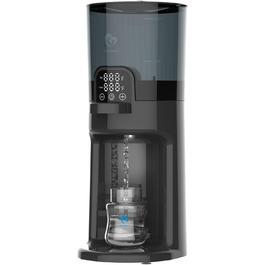 Bellababy Автоматичний приготувач дитячої суміші та підігрівач пляшечок, чорний - швидкий нагрів, знімний контейнер, цілодобовий режим