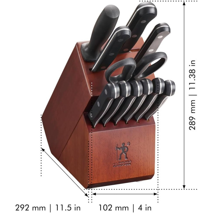 Набір ножів HENCKELS 17550-000 Solution, нержавіюча сталь, горіх, 12 предметів