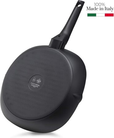 Сковорода гриль Moneta Ricla 28 см, з дозованим покриттям, чорна, з корпусу з 100% переробленого алюмінію