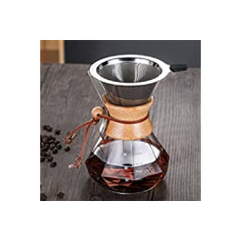 Кавоварка Wuciray для приготування кави, скляний кавник з фільтром, Кавоварка для крапельного кави, кавоварка (800 мл)