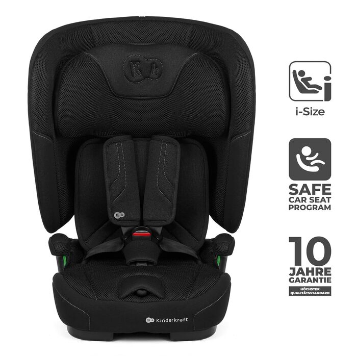 Автокрісло Kinderkraft FIX2GO i-Size 76-150 см (15 міс - 12 років), ISOFIX, Top Tether, SPS+, H-GUARD+, сіре (Black)