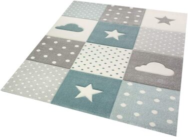 Дитячий ігровий килимок Boy Star Cloud Синій/Бірюзовий 80x150 см