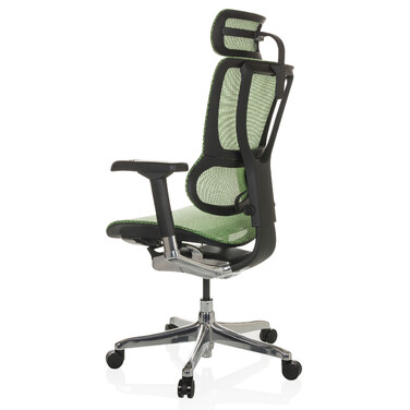 Ергономічне крісло для офісу/кабінету ERGOHUMAN SLIM GEN2 з сітчастою спинкою, колір зелений, hjh OFFICE