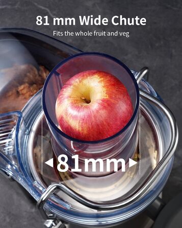 Електричний соковитискач GDOR 1300W для овочів та фруктів, 1250 мл, срібний