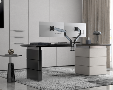 Настільне кріплення для двох моніторів Anda Seat Stealth PRO II Duo 17’’-42’’ Titanium