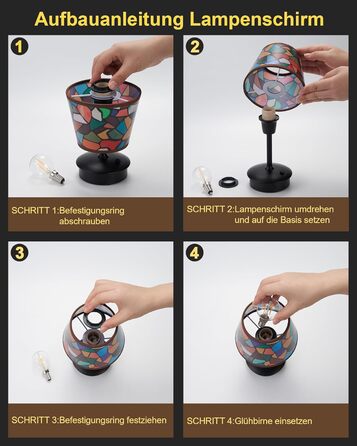 2 шт. Бездротові настільні лампи для обіднього столу з акумулятором 5200mAh, сенсорне регулювання яскравості, портативні лампи для ресторану, вітальні, спальні, бару, їдальні, нічники (багатобарвні, 2 шт.)