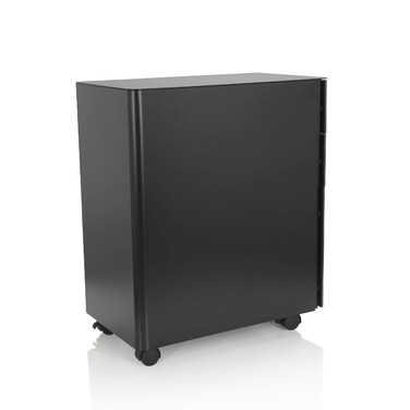 Контейнер на колесах COLOR I, метал чорного кольору, hjh OFFICE