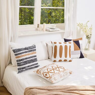 Чохол для подушки Paco Home, диванна подушка, декоративна подушка, декоративна подушка, коричнева, набір з 4-х штук
