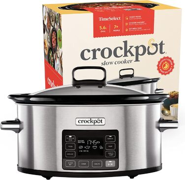Мультиварка Crockpot Schongarer Slow Cooker 7.5 л з регулюванням часу приготування, нержавіюча сталь [CSC063X]