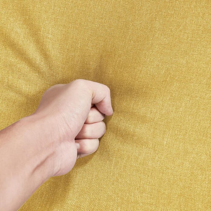 Крісло-мішок Yaheetech з підлокітниками, жовте, з поліестеру, 136 кг, для вітальні