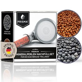 Насадка для душу Prisma: інтенсивний потік, економія води, 3 функції, фільтр, дощова лійка, ручна лійка, масаж (запасний комплект)