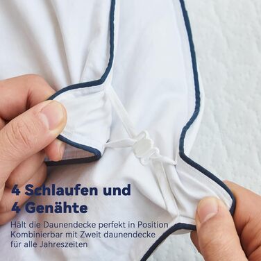 Преміум ковдра з гусячого пуху та пера 135x200 см, цілорічна, з біо-бавовни, сертифікація Öko-TEX 100, DOWN Pass, RDS, 135 x 200 см