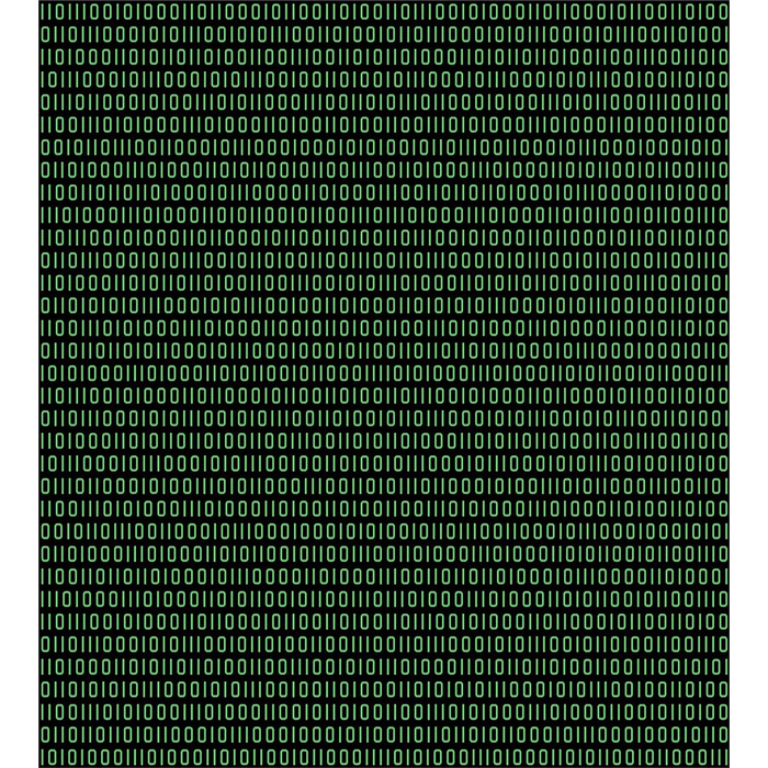 Програміст Підковдра Набір для односпальних ліжок, Ретро Друк з двійковим кодом, Захист від кліщів Алергія Підходить з наволочкою, (200 x 200 см - 70 x 50 см, Coca-Cola Grey Fern-Green)