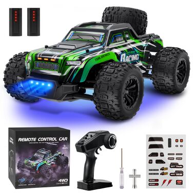 RC Автомобіль 1:18 - Швидкісний позашляховик 2.4GHz з LED підсвіткою, 2 батареї, 25 км/год, для хлопчиків від 3 років