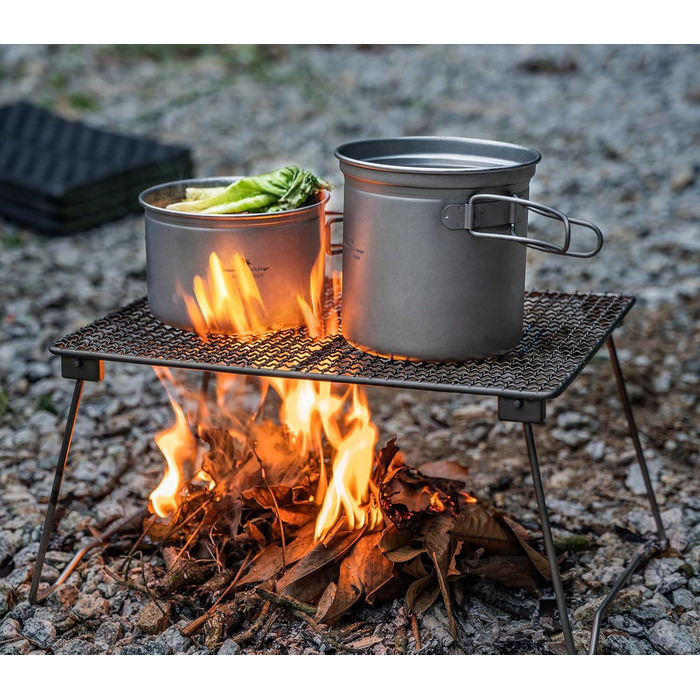 Набір кухонного посуду Boundless Voyage з титанових каструль та сковорідок для кемпінгу та пікніків Ti1585B