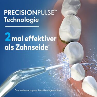 Waterpik Advanced Бездротова Іригатор для Рота, Тестер-Переможець 2024, Технологія Precision Pulse, До 99,9% Видалення Нальоту, 4 Насадки, 3 Режими, Індукційна Зарядка, Білий (Cordless Advanced Blue)