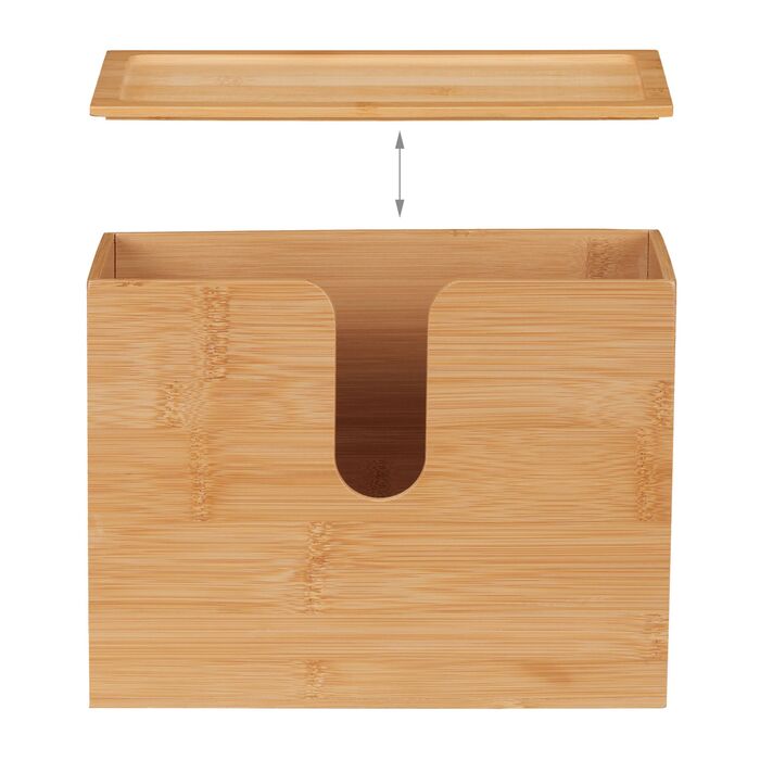 Диспенсер для паперових рушників Relaxdays з бамбука з кришкою