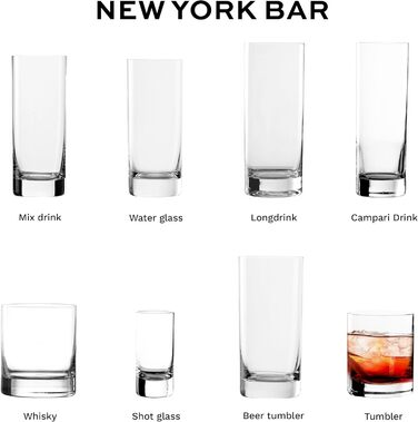 Набір склянок Longdrink Stölzle Lausitz New York Bar (6 шт, 320 мл) – склянки для коктейлів, води та соків. Склянка Campari, кришталеве скло, міцні та безпечні.