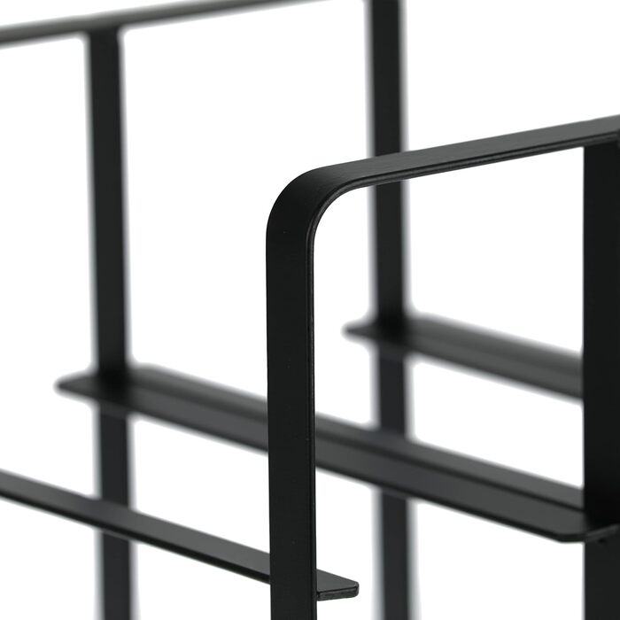 Стійка для вина Relaxdays металева на 9 пляшок, чорна, 30.5x27.5x20 см - підлоговий тримач для кухні та вітальні